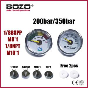 미니 200bar 350bar 압력계 게이지 1 인치 1/8NPT 1/8BSPP M10*1 고압 핸드 펌프 다이빙 등산