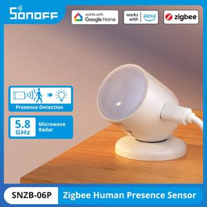 SONOFF SNZB-06P Zigbee 3.0 인간 존재 센서 스마트 홈 조명 감지 마이크로파 레이더 eWeLink Alice Alexa Google과 함께 작동