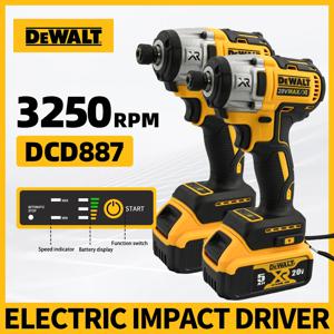 Dewalt 전기 임팩트 드라이버 드릴, 3250RPM 속도 브러시리스 모터 1/4 전동 공구, 20V 배터리용 전기 스크루 드라이버, DCD887