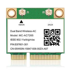 노트북용 블루투스 4.2 와이파이 카드, 미니 PCI-E 와이파이 카드, MC-AC7265 무선 네트워크 카드 7265, 802.11Ac, 2.4G, 5Ghz, 1200Mbps, 7260HMW