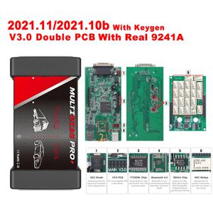 Multidiag Pro 블루투스 OBD2 스캐너, TCS PRO VCI V3.0 2PCB 화이트 NEC 릴레이, 자동차 트럭 진단 도구, 실제 9241A, 2024 신제품