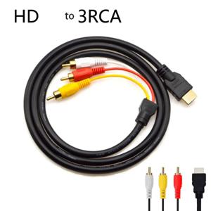 HDMI 호환 3RCA 케이블 1.5M(HDMI 1.4-AV 코드 포함) HD 오디오 비디오 와이어