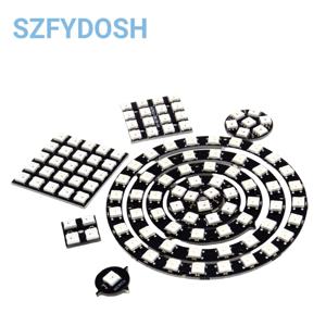 5050 RGB LED 링 내장 풀 컬러 드라이브 랜턴, 원형 사각형 지능형 개발, WS2812, 1, 3, 4, 7, 8, 12, 24, 32, 40/64 비트
