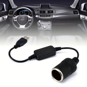 자동차 인테리어 액세서리 플러그 커넥터 어댑터, USB 5V-12V 컨버터 어댑터, 유선 컨트롤러 충전기 케이블 소켓