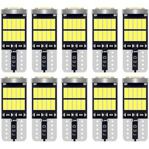 LED 168 194 신호 램프, W5W, T10, 캔버스 4014, 26SMD, 자동차 인테리어 지도 돔 주차 위치 조명, 10 개