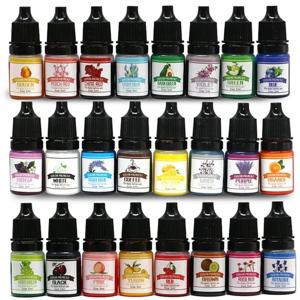 에폭시 안료 24 색 5ml 에폭시 수지 염료 액체 에폭시 수지 착색제 수지 아트 페인트 쥬얼리 공예 착색