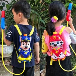 Paw Patrol 배낭 물총 장난감 야외 해변 놀이 대화 형 장난감 풀 아웃 유형 애니메이션 그림 물총 소년 소녀 키즈 선물
