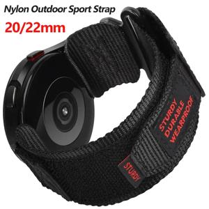 삼성 갤럭시 시계 6 4 5 프로 클래식 기어 S3 액티브 2 44mm 40mm 코레아 팔찌 화웨이 GT 4 3 2 밴드 용 20mm 22mm 나일론 스트랩