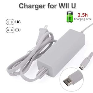 Wii U 게임패드 컨트롤러용 충전기, 미국, EU 플러그 충전, 100-240V 어댑터, 닌텐도 원격 조이스틱과 호환 가능