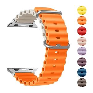 1:1 오리지널 오션 벨트 스트랩, 애플 워치 울트라 밴드 49mm 44mm 45mm 41mm 40mm 38mm 44 45mm, iWatch 시리즈 9 10 8 7 se 밴드