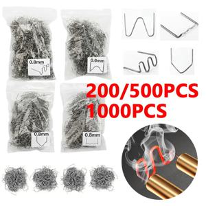 핫 스테이플러 스테이플 200/500/1000PCS 용접 총 손톱 수리 자동차 범퍼 용접 플라스틱 기계 액세서리 부품 도구 키트