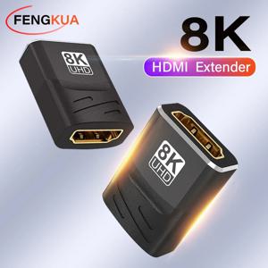 HDMI 케이블 익스텐션 어댑터 커넥터, 노트북 PC TV PS3 PS4 모니터용, 암-암 HDMI 호환, 8K HDMI 2.1 익스텐더