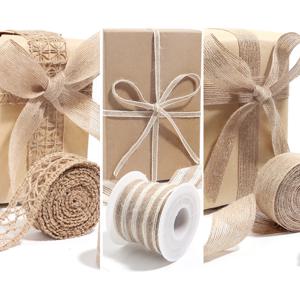 5/10 미터 리넨 삼베 패브릭 리본 Macrame 공예 리넨 웨빙 웨딩 장식 선물 상자 꽃다발 활 포장 물건
