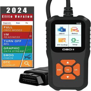 V318 자동 진단 도구 스캐너 자동차 배터리 테스터 Obd2 자동차 지우기 오류 감지 여러 언어 지원