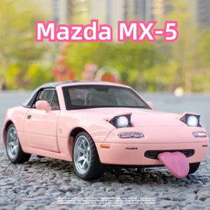 1:32 마쓰다 RX-7 장난감 럭셔리카 로고 모델, 합금 다이캐스트 MX-5 슈퍼카 사운드 라이트 도어, 풀백 미니 차량 장난감, 어린이 선물