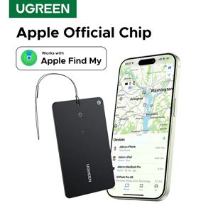 UGREEN 스마트 블루투스 트래커 카드 및 물품 로케이터, Apple Find My 앱 포함, 수하물 태그 여권 찾기, iOS 전용