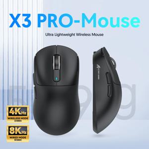 X3 Pro 유선 무선 마우스 PixArt PAW3395 게임용 센서, 26000 DPI, Win, Xbox, PS, Mac용, 초경량 BT, 2.4G, 4K, 8K Hz, 59g