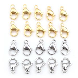 새로운 30pcs 스테인레스 스틸 골드 도금 랍스터 걸쇠 목걸이 팔찌 체인 DIY 쥬얼리 용품