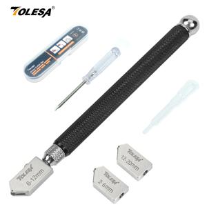 TOLESA 유리 커터 2mm-20mm 키트, Aotomatic 오일 공급 및 상자가 있는 유리 절단 도구, 거울/타일/모자이크용 유리 커터