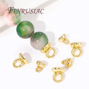 10/20Pcs 보석, 크림프 비즈, 보석 만들기 비즈 캡, 비즈 팁 볼 체인 커넥터에 대 한 18k 진짜 골드 도금 엔드 캡