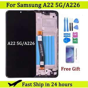 삼성 A22 5G LCD 디스플레이 터치 스크린 디지타이저 어셈블리 교체 A226 A226B SM-A226B/DSN 디스플레이