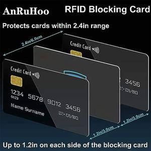 스마트 칩 RFID 차폐 카드, 직불 신용 카드, 여권 보호 필름, 도난 방지 디자인, 비접촉 NFC 태그, 2 개, 4 개