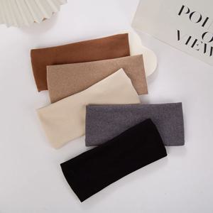 가을 겨울 솔리드 컬러 아기 머리띠 여자 여자 부드러운 탄성 요가 Hairbands Bandanas 어린이 클래식 두꺼운 헤어 액세서리