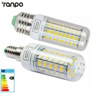 LED 램프 E14 LED SMD5730 220V 옥수수 전구, 램프 램프, LED 샹들리에, 홈 장식 앰플 LED 조명, 7-15W, 24, 36, 56, 72LED