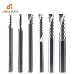 1pc AAAAA CNC 아크릴 목재 알루미늄 밀링 커터 1-12mm 3D 조각 단일 플루트 밀링 비트 나선형 엔드 밀 목공