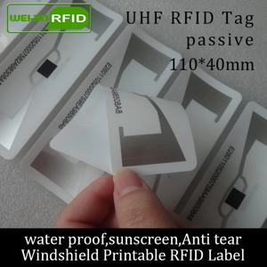 RFID 태그 UHF 스티커 차량 바람막이 유리 EPC6C 915m860-960M 방수 자외선 차단제 찢어짐 방지 접착제 수동 인쇄용 RFID 라벨