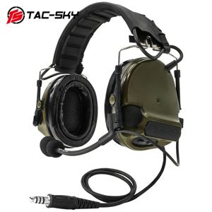 TAC-SKY COMTA 군용 소음 감소 전술 헤드폰, 분리형 헤드밴드 실리콘 귀마개, Comta Iii C3 헤드셋, 신제품