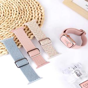 Apple watch 10 밴드 용 땋은 스트랩 42mm 46mm 45mm 울트라 49mm 44mm 40-41mm 벨트 correa 팔찌 iWatch 시리즈 9 8 7 4 5 se 6