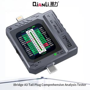 QIANLI iBridge A3 휴대폰 테일 플러그 감지기, 지지대 라이트닝 및 C타입 인터페이스 장치, 아이폰 화웨이 삼성 XM용