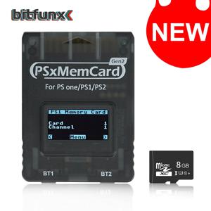 Bitfunx PSxMemCard 2 세대 메모리 카드, PS1 및 PS2 게임 저장 저장, 플레이스테이션 1 PS one 플레이스테이션 2 게임 콘솔