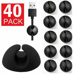 마우스 키보드 이어폰 헤드셋 와이어 홀더에 대한 도매 1-40pcs 케이블 주최자 실리콘 USB 케이블 와인 더 관리 클립