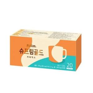 맥심 슈프림 골드 믹스 모카 20T + 잔망 루피 피규어 증정