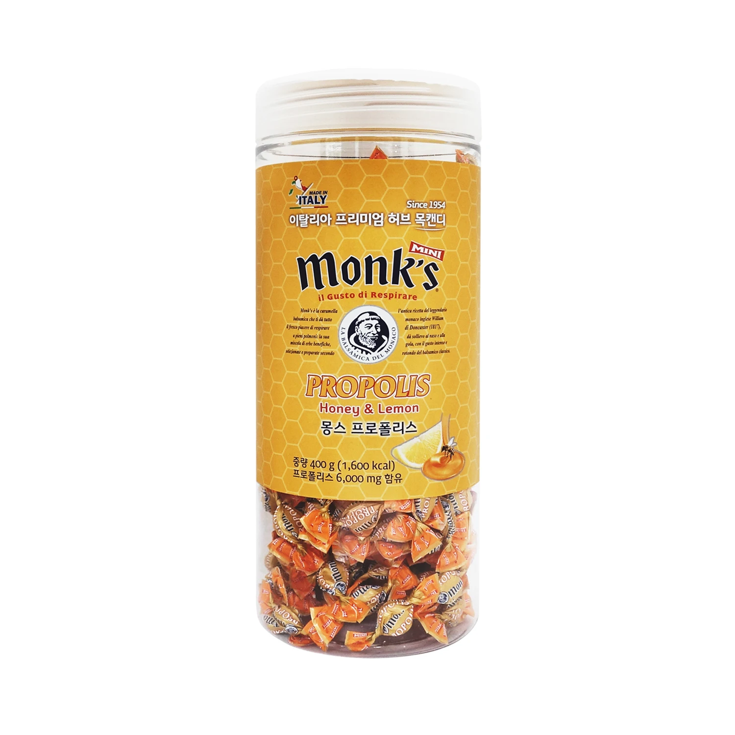 몽스 프로폴리스 캔디 400g Monk's propolis candy 400g 허브캔디 목캔디 민트사탕 몽크스캔디 몽크캔디