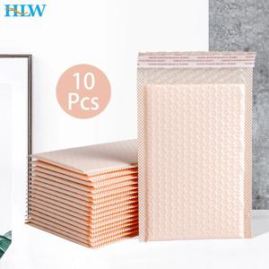 10Pcs 핑크 폴리 버블 메일러 패딩 봉투 대량 버블 줄 지어 랩 Polymailer 가방 배송 포장 Maile Self Seal