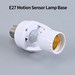 PIR 모션 센서 앰플 포함 소켓 E27 컨버터, LED E27 램프 베이스, 지능형 전구 스위치, 최대 60W, 110-240V