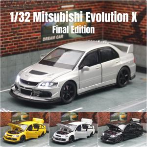 1/32 미쓰비시 랜서 EVO 파이널 에디션 JDM 레이싱 장난감 자동차 모델, 다이캐스트 금속 미니어처 컬렉션, 어린이 소년 선물