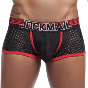 섹시한 복서 남성 속옷 게이 메쉬 복서 옴므 통기성 속옷 Masculinas U 볼록한 주머니 Calzoncillos Hombre Slip Boxershorts