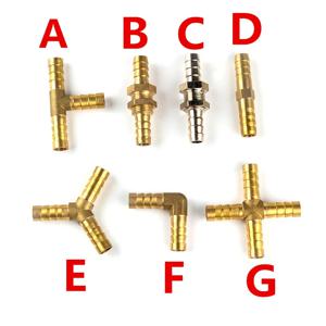 황동 바브 파이프 피팅 2 3 4 웨이 커넥터 4mm 5mm 6mm 8mm 10mm 12mm 16mm 19mm 호스 구리 파고다 워터 튜브 피팅