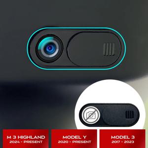 Tesla Model 3 Y 2024 용 자동차 카메라 커버 웹캠 슬라이드 차단기 개인 정보 보호 장치 1/5 Pcs 태블릿 PC 노트북 iPad와 호환 가능