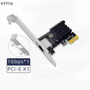 PCIE 기가비트 이더넷 네트워크 카드, 데스크탑 PC용 칩 LAN 카드, PCI Express X1 to RJ45 네트워크 어댑터, 10 Mbps, 100 Mbps, 1000Mbps, RTL8111H