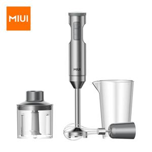 MIUI-핸드 이머전 블렌더 1000W 강력한 4-in-1, 스테인리스 스틸 스틱 푸드 믹서, 700ml 믹싱 비커, 500ml 프로세서, 거품기