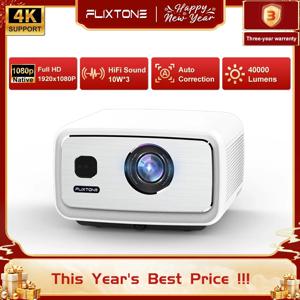 FlixTone 3000 ANSI 풀 HD 1080P 프로젝터, 영화용, 안드로이드 와이파이 6, 홈 시어터 빔 프로젝터, 야외 회의 비디오용, D9W