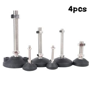 4pcs 유니버설 조정 가능한 가구 레벨링 피트 M8/M10/M12 나사 다리 스토퍼 회전베이스 관절 선반 다리 글라이드 패드
