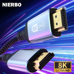 8K HDMI 케이블 고속 Hdmi 케이블 편조 나일론 및 골드 커넥터 HDMI2.1 4K @ 120Hz 8K@60Hz 노트북 PS5 Xbox HDTV용