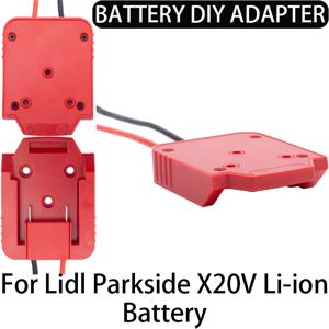 Lidl Parkside X20V 리튬 이온 배터리 어댑터 Performancer 커넥터 용 DIY 어댑터 Foy 기계, 자동차 용 14AWG DIY 어댑터