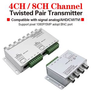 CCTV 패시브 비디오 발룬 RJ-45 UTP 트위스트 페어 케이블 BNC 출력, AHD CVT TVI 5MP 2MP 카메라용, 4 또는 8 채널